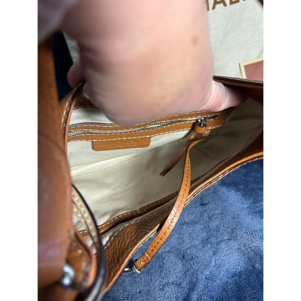 Michael‎ Kors Wheatly Hobo Bag Luggage Pebbled Leather Brown 30S51WTH1L